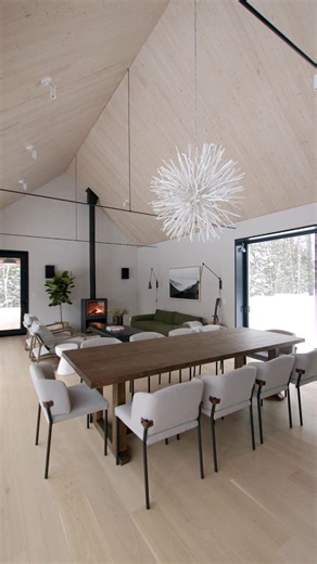 OPAL designs Mountain Retreat, a vacation home for two families with a CLT structure in Quebec, Canada | Amazing Architecture