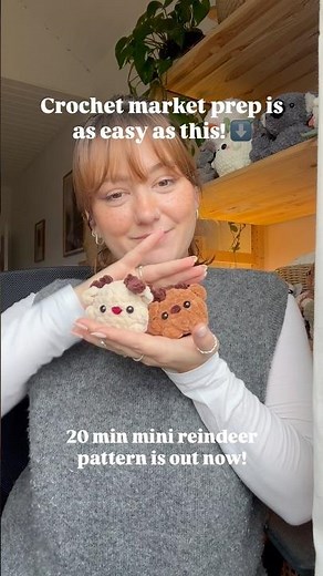 This is how easy Christmas market prep can be!! Mini reindeer crochet pattern out now!! 🦌✨