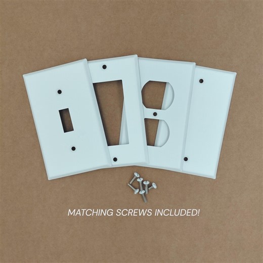 Matte White Texture Powder Coated Stainless Steel Switch Plates-standard Size, Mid-size, and Over-size - Etsy