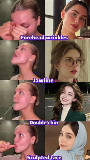 Forehead Wrinkles, Jawline & Double Chin Fix 😍 | Sculpted Face Exercises That Actually Work!
