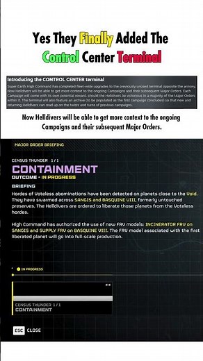 The New Control Center Terminal is Wild - Helldivers 2