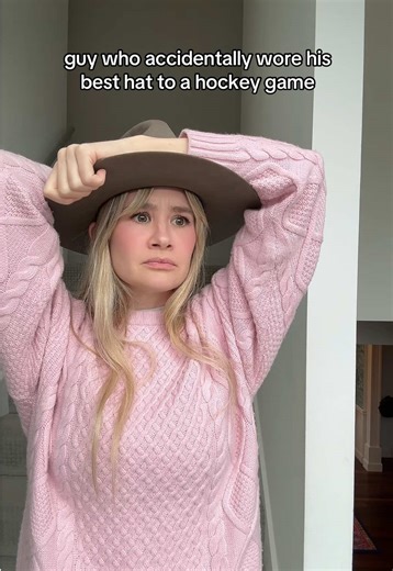 This hat was really expensive and I gotta get the cost per wear down one way or another. #nhl #humor #hockey #hockeyromance #hattrick