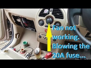 Interior fan fuse replacement on Renault Modus