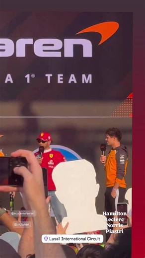 The drivers were asked if they’d ever try riding bikes! Charles: “Oh Lewis has tried it!!” Lewis: “Yeah, I mean I haven’t ridden in ages but I did a swap with Valentino [Rossi] which was cool.” Lando: “I was very jealous of this.“ #ScuderiaFans #ForzaFerrari #ScuderiaFerrari #essereFerrari 🔴 #Ferrari #Scuderia #PrancingHorse #F1 #Formula1 #motorsport #FormulaOne #race #racing #Lewis44 #LH44 #LewisHamilton #TeamHamilton #Hamilton #Charles16 #CL16 #CharlesLeclerc #QatarGP 🇶🇦 🎥 fifi098765 | Fer