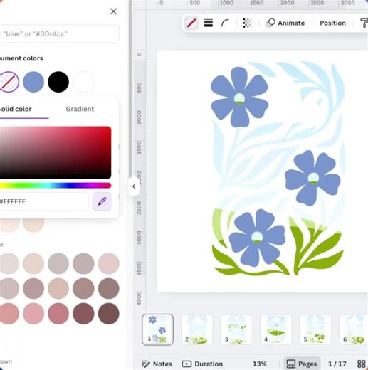 Abstract Flower Editable Canva Frame Bundle, Danish Flower Design, Boho Floral Background, Drag & Drop, Trendy Retro Flower, Groovy Flower - Etsy