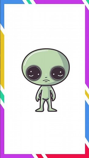 Drawing Alien Cartoon Easy