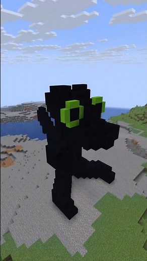 I Built the Toothless Meme in Minecraft 🐉 | Day 27 #minecraftshorts #minecraftbuilds #shorts