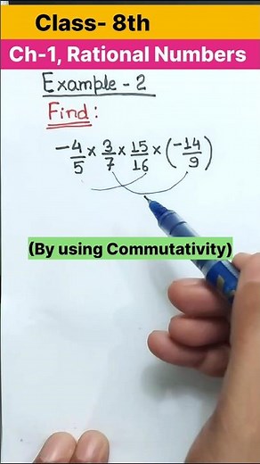 Class 8 chapter 1 Rational Number Example 2 CBSE New NCERT Maths book 2025 | #8th #shorts #trending