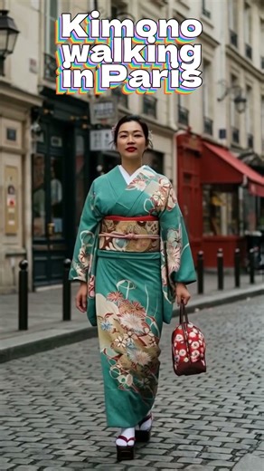 Kimono walking in Paris💓Ladies Fashion 2025