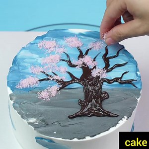 Tree painting cake. | Cake Videos