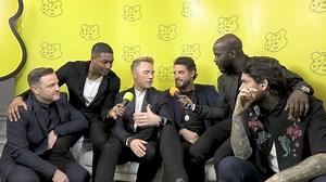 Yes to Boyzone 😎 we caught up with the lads backstage before their big performance! Watch their awesome performance back on our site. | BBC Children in Need