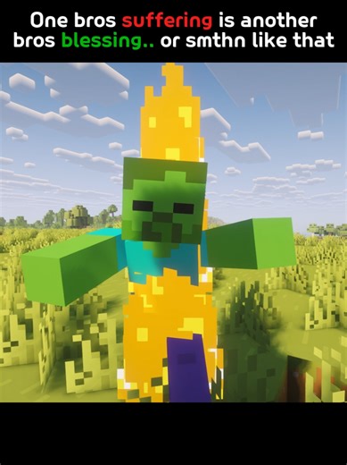 Minecraft Mob Vs Weather Moment #minecraft #minecraftmemes #gaming #gamingmemes