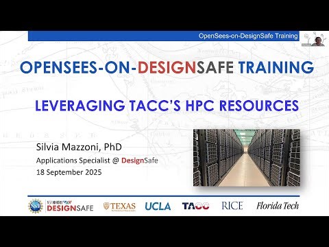 OpenSees-on-DesignSafe Training | September 17, 2025
