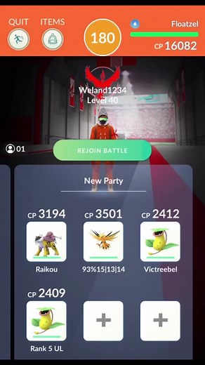 Floatzel solo with maxed out shadow team! #pokemongo #soloraid #floatzel #shadowteam #shadow