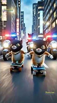 Bomb Cats Brother ROBS Supermarket in CRAZY Heist! #cat #armycat #animalcartoon