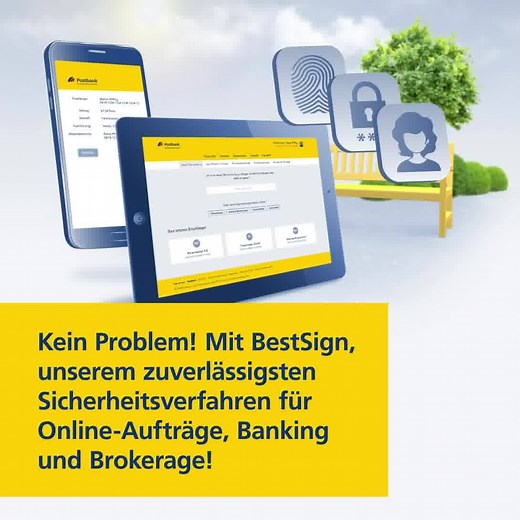Spar' dir Zeit beim Banking per Fingerabdruck- oder Gesichtserkennung: mit unserer BestSign-App bist du noch schneller & sicherer unterwegs👌🏻 | Postbank