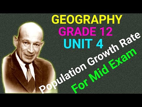 Geography subject Grade 12 Unit 4 Population Growth theories for Mid exam