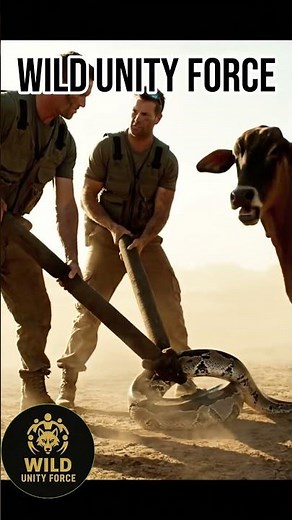 Unbelievable Jungle Rescue! Cow Saved from Giant Python's Deadly Grip!