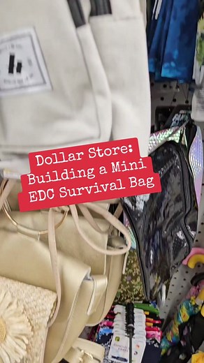 Building a EDC Survival Bag From The Dollar Store #Prepper #Prepping #DollarStore #Budget #BudgetPrepping #survival #preparedness #womenpreppers #shtf #fyp #foryou #emergency #beprepared #dollar #edc #survivalbag
