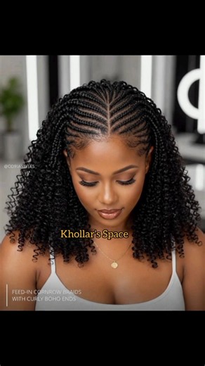 Cornrow with Crochet extension Braids #braids #hairstyles