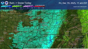 Precipitation type map for today from 9am to 10pm. | US National Weather Service Pittsburgh PA