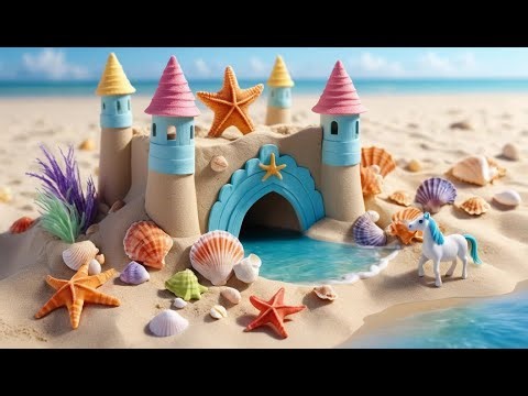 Three Little Ponies Making Sandcastles | Funny and Fun Kids Nursery Rhyme Animation