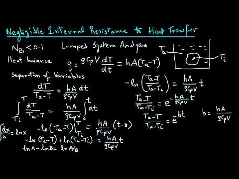 Transient Heat Transfer - Negligible Internal Resistance
