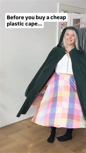 Abigail Messmer on Instagram: "Super easy Halloween DIY! If you can sew straight, you can make this absolutely magical project! Just put the word CLOAK 👇 and I'll send you the step by step tutorial so you can make this cape in just a few short hours! #sewingtutorial #beginnersewing #diycostume #sewingtips #halloweencostume #cosplayofinstagram #diyhalloweencostume"
