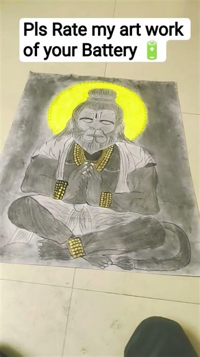 big size chart paper drawing how to draw Hanuman Ji
