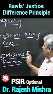 Rawls’ Difference Principle | Dr. Rajesh Mishra #Rawls #DifferencePrinciple #Justice #PSIR #UPSC