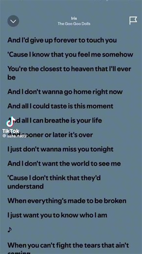 Iris:)) #song #lyrics #nicesong