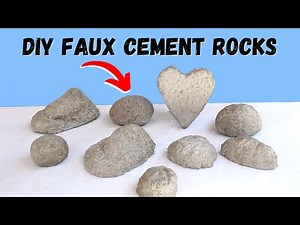 DIY Decorative Rocks with Cement - Papercrete Ideas
