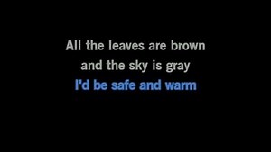 Karaoke California Dreamin' - Sia - CDG, MP4, KFN - Karaoke Version