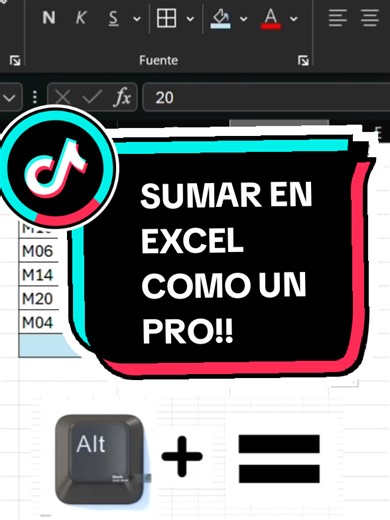 como sumar en excel excel básico y facil #facil #rapido #aprendeentiktok #excelentiktok #excel #clases #exceltutorial #creatorsearchinsights