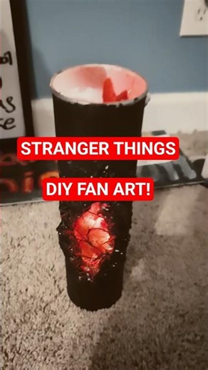 I Made Realistic STRANGER THINGS Props! (Handmade Wall Art Showcase) #shorts #strangerthings