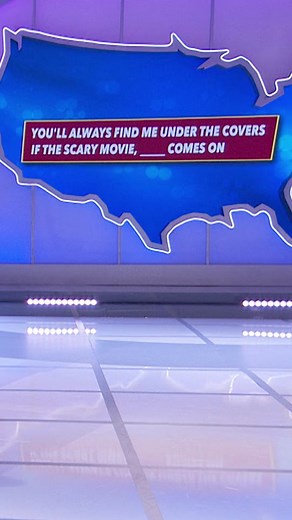You''ll always find me under the covers if the scary movie ______, comes on. 👻 #AmericaSays, weeknights at 7p on Game Show Network!