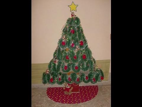 COMO HACER ARBOL DE NAVIDAD CON CAJAS DE CARTON RECICLANDO