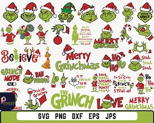 Grinch Christmas SVG Bundle, Holiday Character Clipart (digital Download) - Etsy Canada