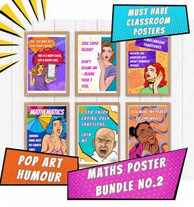 6 Funny Maths Posters Bundle 2 | Pop Art Style | KS3 KS4 Classroom Displays | Instant Digital Download | Maths Wall Art - Etsy UK