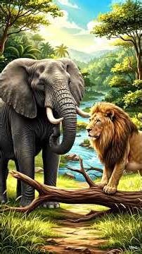 a golpo 3part "Elephant and Lion Friendship Jungle Adventure" or maybe something shorter like "