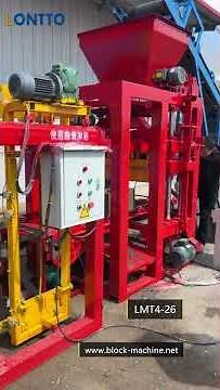 LMT4-26 400*200*200 electric concrete block making machine with stacker #machine #manufacturing