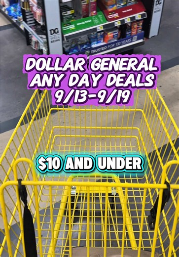 🚨ANY day Dollar General deals $10 or less! Valid 9/13-9/19 #couponing #dollargeneral #dollargeneraldeals #couponingforbeginners