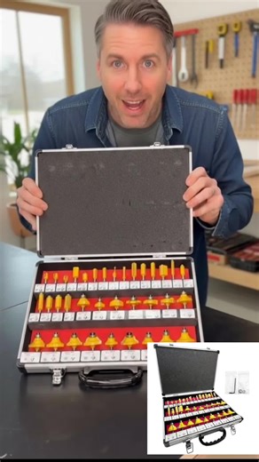 Testing out the viral 35 piece router bit set! #woodworking #woodwork #carpentry #tools #routerbits