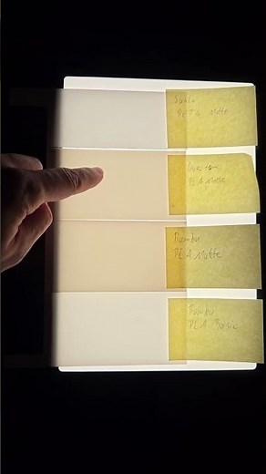 Testing different White Filaments for Light Diffusers to use in 3D Printed Lamps