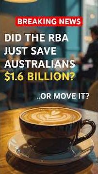 RBA Just Saved Australians $1.6 Billion, Here's How #Australia #Money
