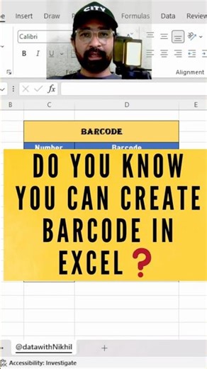 99% Excel Users Don’t Know This Barcode Trick 🤯 #excelshorts #barcode #exceltricks