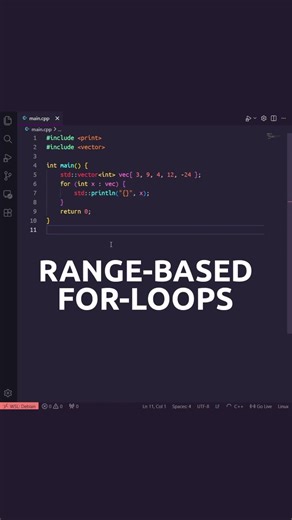 Start using range-based for-loops in your C++ code! #shorts #coding #cpp