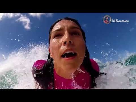 Tulsi Gabbard Surfing