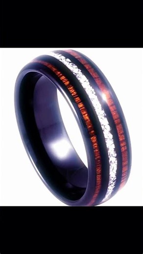 Black Tungsten, Koa Wood & White Turquoise 🌿🤍 | A Wedding Ring Like No Other