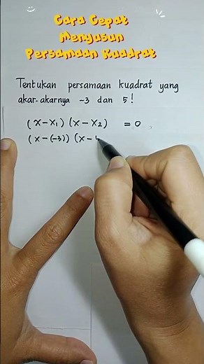 Cara Cepat Menentukan atau menyusun persamaan kuadrat baru dengan diketahui akarnya #matematika